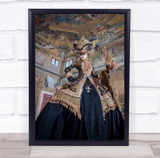 Carnival Carnevale Italy Venice Costume Mask Model Palace Wall Art Print