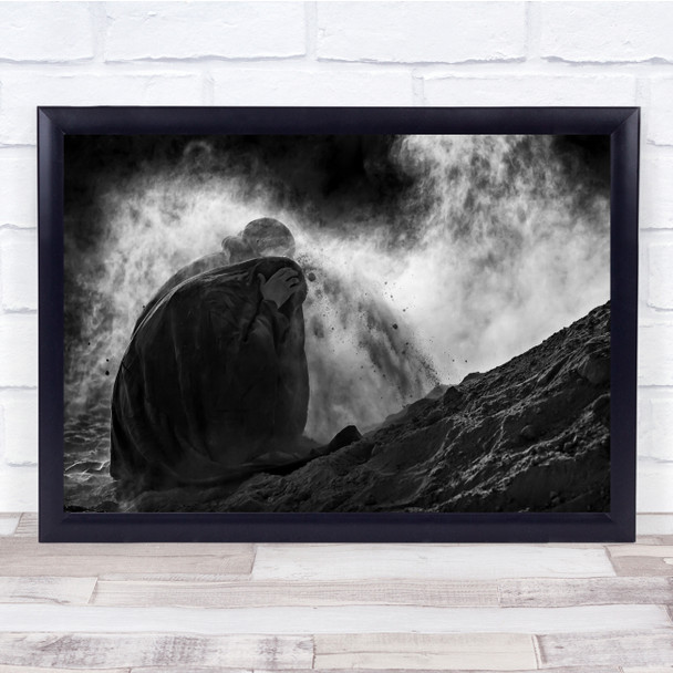 Documentary Dust Dirt Smoke Earth Soil Ritual People Robe Wall Art Print