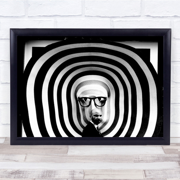 Street Man Wall Spectacles Glasses Vetrin Black White Con Wall Art Print Street Man Wall Spectacles Glasses Vetrin Black White Con Wall Art Print