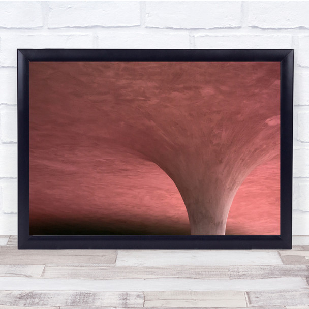 Creative Edit Red Pink Simplicity Funnel Geometry Shapes Wall Art Print