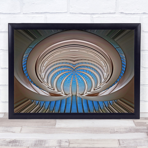 Distortion Abstract Fisheye Architecture Shapes Symmetry Wall Art Print