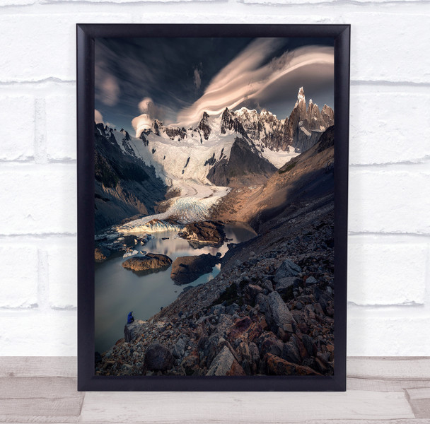 Landscape Landscapes Mountain Mountains Range Lake Water Wall Art Print