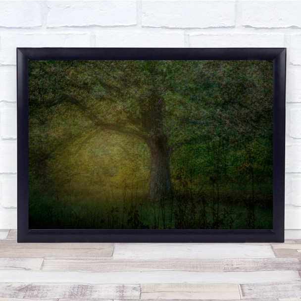 Creative Tree Double Exposure Multiple Vegetation Green Wall Art Print