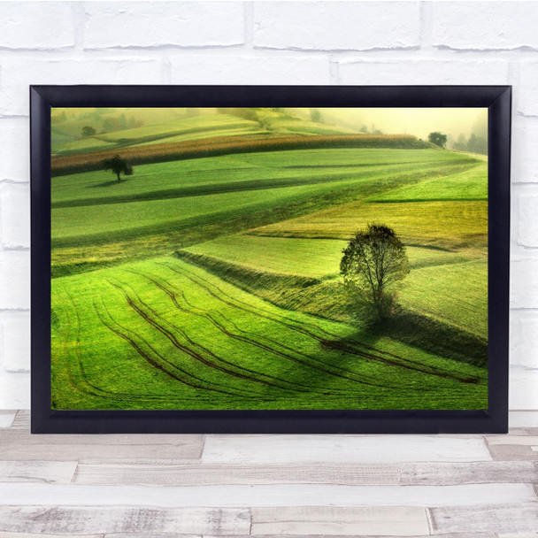 Prosenisko Slovenia Green Field Agriculture Countryside Wall Art Print