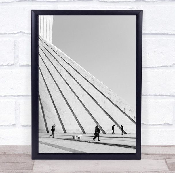 Street photography Documentary Azadi Tower man walking Wall Art Print