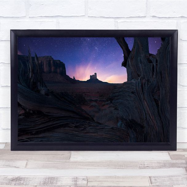 Valley Arizona Nature Sand Stone Sunset Colour purple Wall Art Print