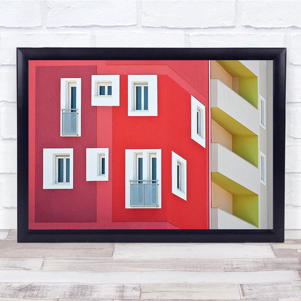 Split Architecture Croatia Colourful Abstract Facade Wall Art Print