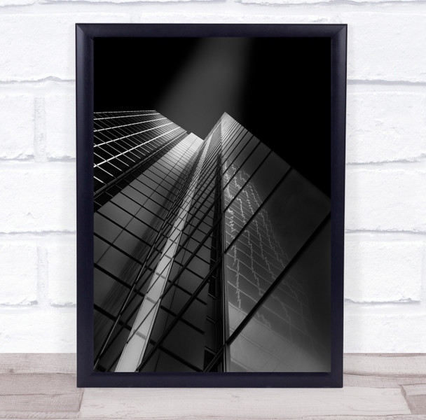 Tower Black-and-white Torino Italy Lines Reflection Wall Art Print