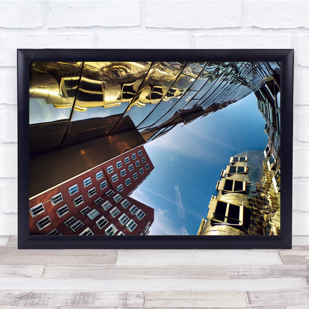 Gehry Building Architecture Duesseldorf Reflection Wall Art Print