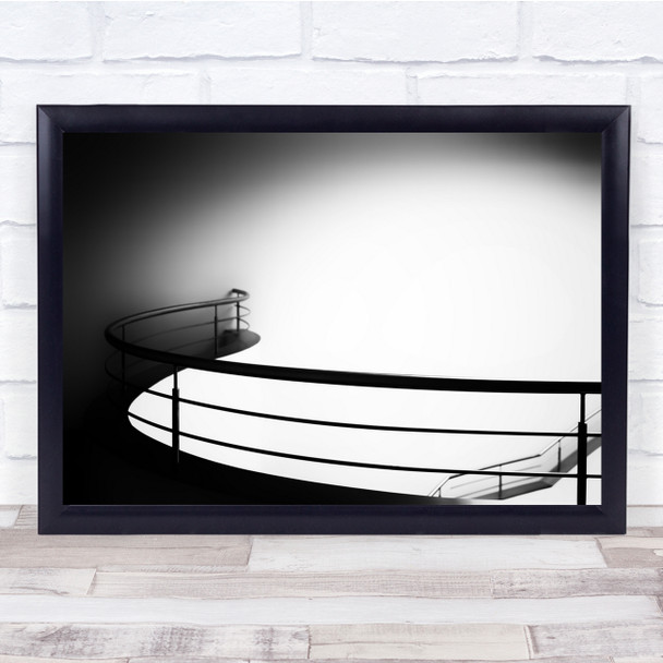Architecture Stairs Abstract Handrail Light walls Wall Art Print