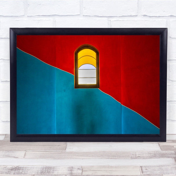 Colors Window Graphic Wall Facade Diagonal Simple Wall Art Print