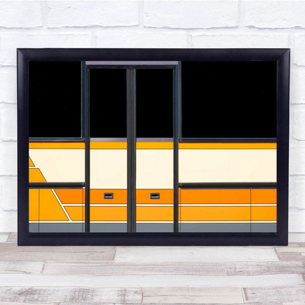 Orange Transportation Door Graphic Abstract Lines Wall Art Print Orange Transportation Door Graphic Abstract Lines Wall Art Print