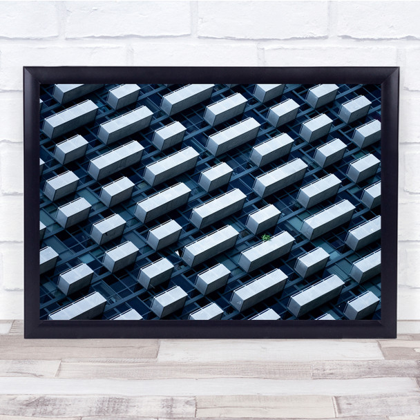 Balcony Architecture Abstract Plant Leaves Boxes Wall Art Print