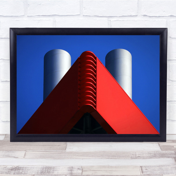 abstract architecture front arrow white pillars Wall Art Print