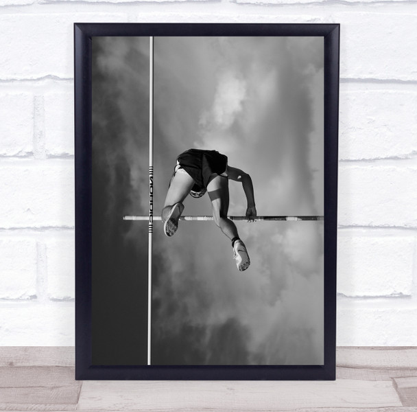 Force Of Desire athlete pole vault action cloud Wall Art Print
