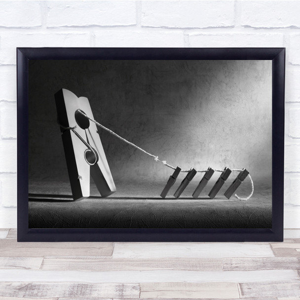 Pin Clothes David Vs Goliath Rope Drag Pulling Wall Art Print