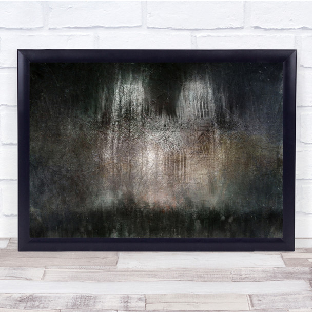 York Cathedral Night Blurry Blur Abstract City Wall Art Print