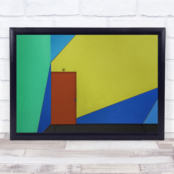 Abstract Colors Geometry Shapes Door Entrance Wall Art Print