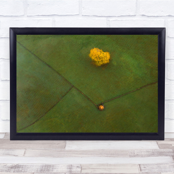 Landscape Aerial Perspective Fall Autumn Tree Wall Art Print