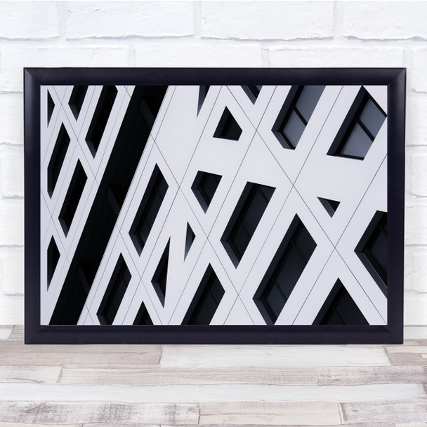 Abstract Wall Geometry Shapes Lines Diagonal Wall Art Print