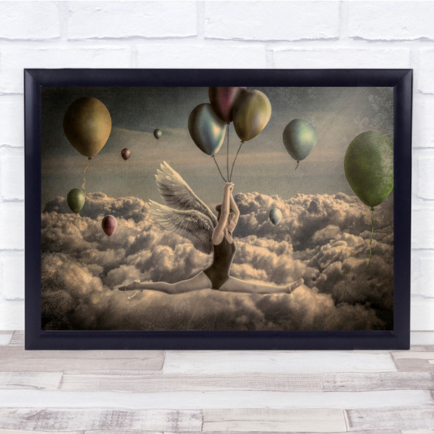 Creative Fairy-tale Fantasy Balloons Clouds Wall Art Print