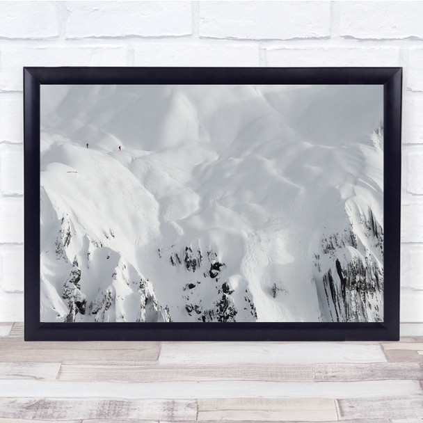 Powder White Slopes snow mountain landscape Wall Art Print