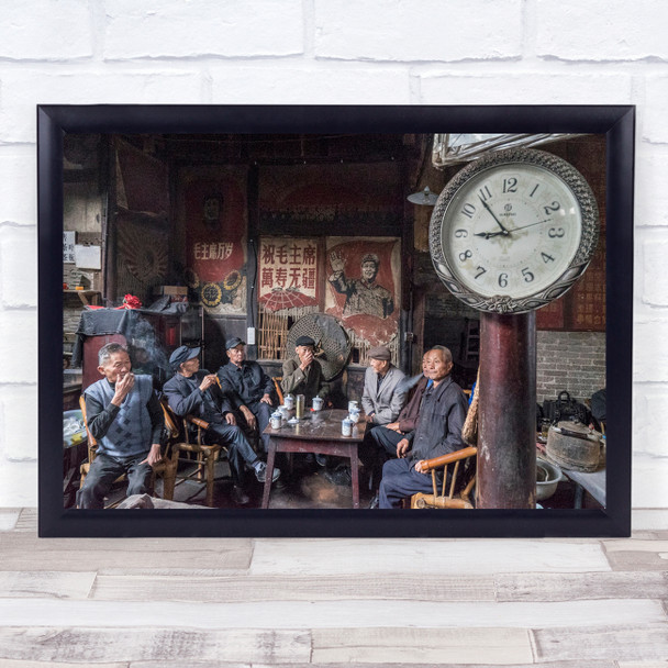Where Did The Time Go old men smoking China Wall Art Print Where Did The Time Go old men smoking China Wall Art Print