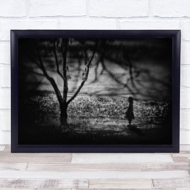 Black and white Mood Child Tree Let's Talk Wall Art Print