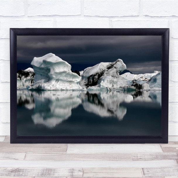 Wildlife Nature Iceland Iceberg reflection Wall Art Print