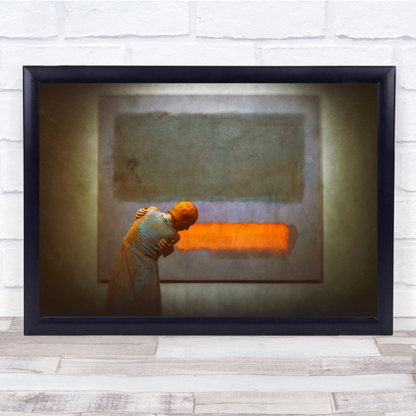 Landscape Conceptual Dancer In Orange Hat Wall Art Print