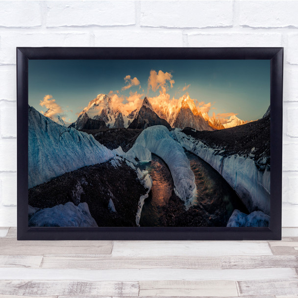 Pakistan Mountain Snowy Top Clouds Sunset Wall Art Print Pakistan Mountain Snowy Top Clouds Sunset Wall Art Print
