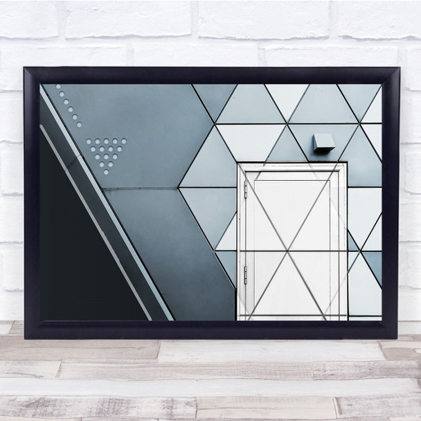 Abstract Doorway Lines Grid Architecture Wall Art Print
