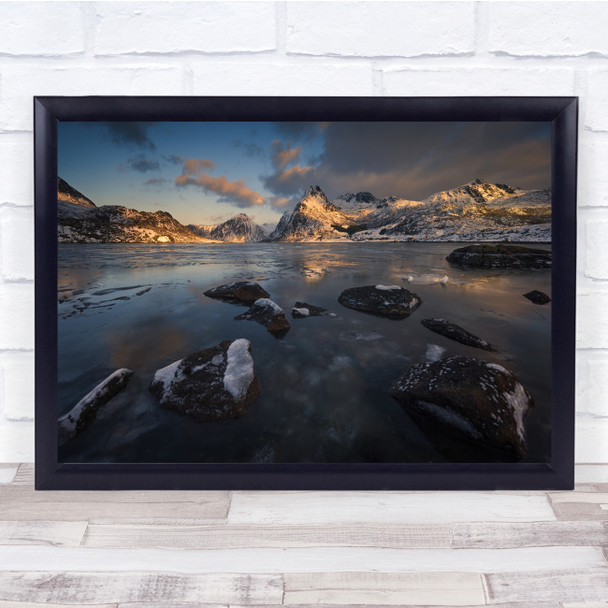 landscape rock pool mountain alps scenic Wall Art Print landscape rock pool mountain alps scenic Wall Art Print