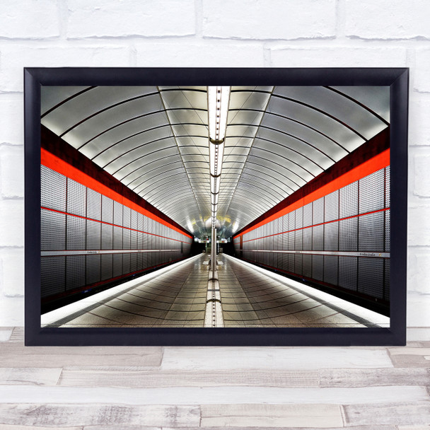 Startsequenz Tunnel Lighting red stripe Wall Art Print Startsequenz Tunnel Lighting red stripe Wall Art Print