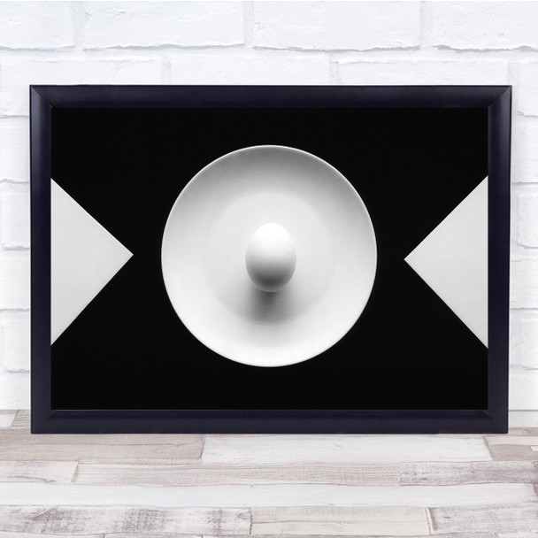 Still Life Egg black and white geometry Wall Art Print