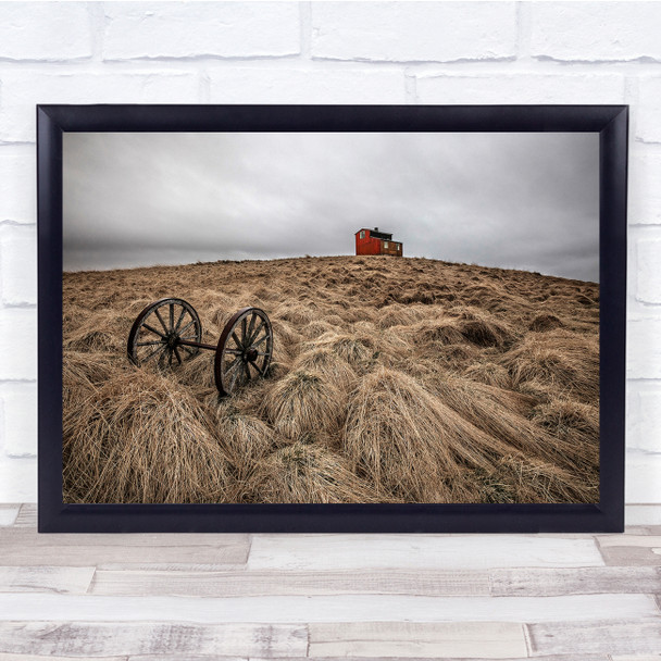 House Abandoned Grass Wheels Forgotten Wall Art Print