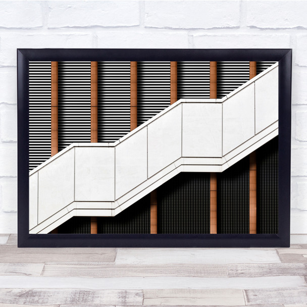 Staircase Abstract Lines Diagonal Wall Wall Art Print