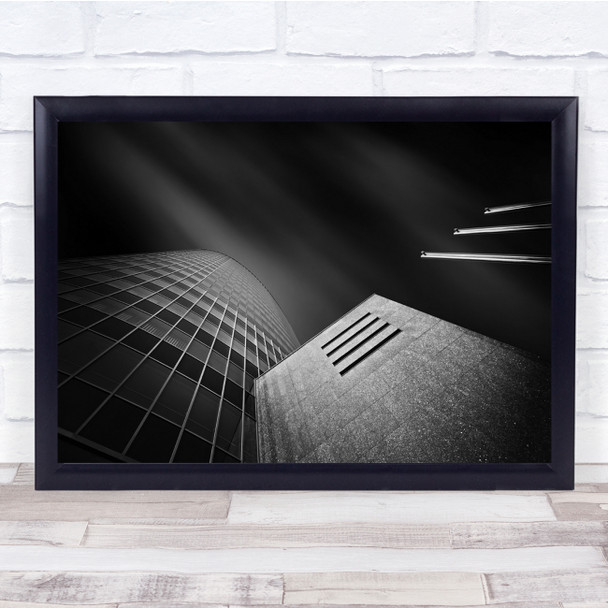 Dark Low Key Architecture Tower Lines Wall Art Print