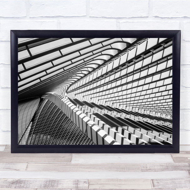 Architecture Belgium black and white Wall Art Print