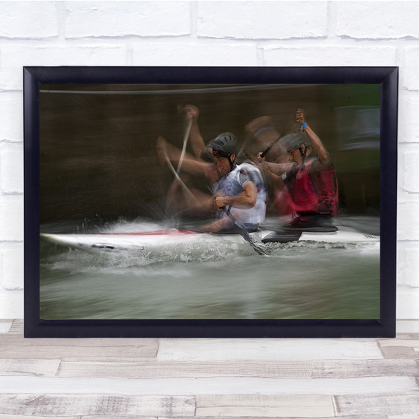 Slo Sprint blurry motion rowing boat Wall Art Print