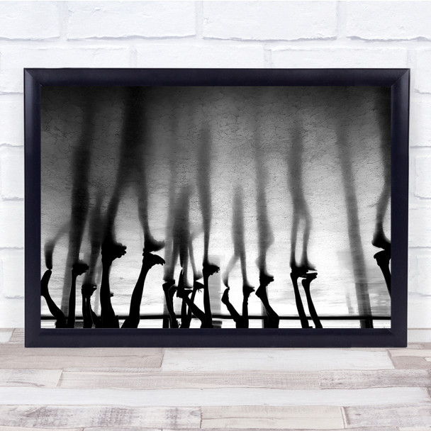 Walking Shadows Reflection Legs Feet Wall Art Print