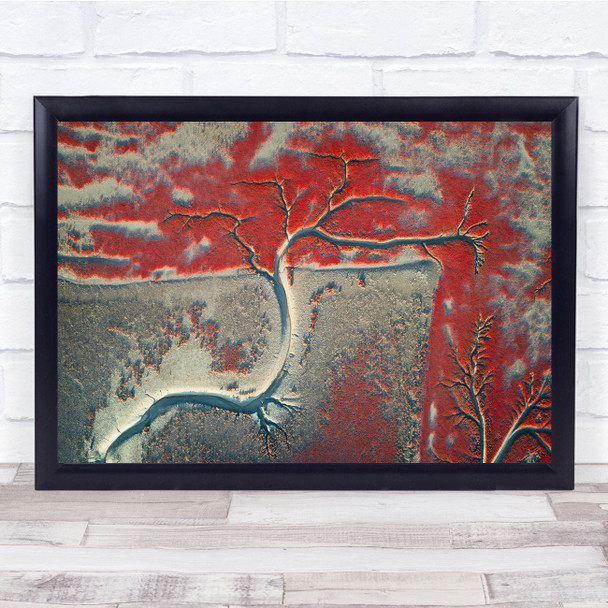 Endangered Natural Red Root Pattern Wall Art Print