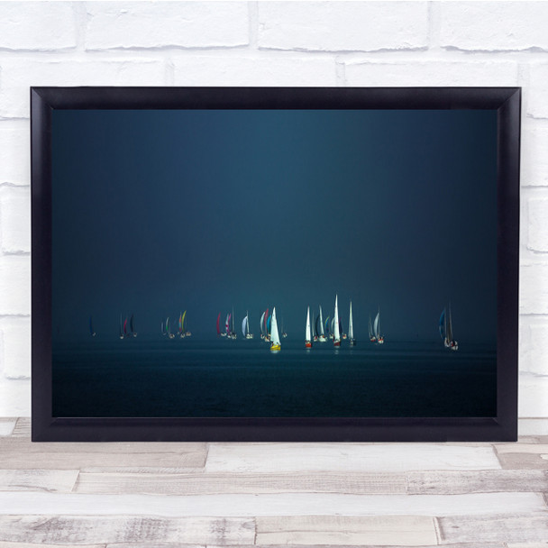 Sailing Boats Seascape Water Emerge Wall Art Print