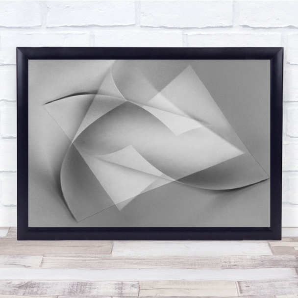 grey abstract art geometry shapes Wall Art Print
