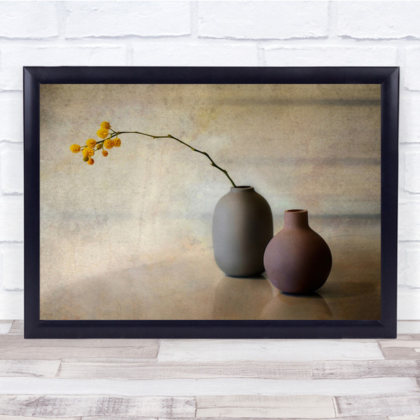 Simple Plant Vases Pastel Colours Wall Art Print