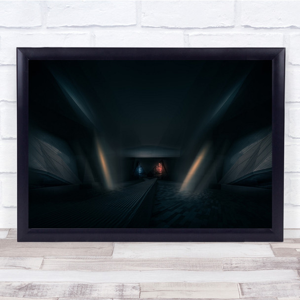 Building Abstract Light Corridor Wall Art Print