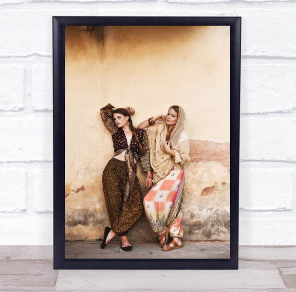 Jaipur, Rajasthan woman in saari Wall Art Print