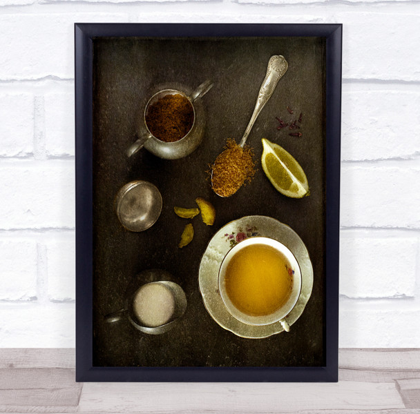 Winter Tea drink autumnal powder Wall Art Print