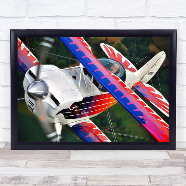 Airplane Aviation Motion Flight Wall Art Print