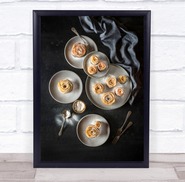 Apple Roses Tartlets food forks Wall Art Print